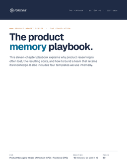 ForceVue Product Memory Playbook